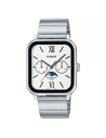 reloj clásico analógico hombre Casio Moonphase MTP-M305D-7A2 44,5 × 34 × 9,3 mm fases lunares 50m WR correa de acero