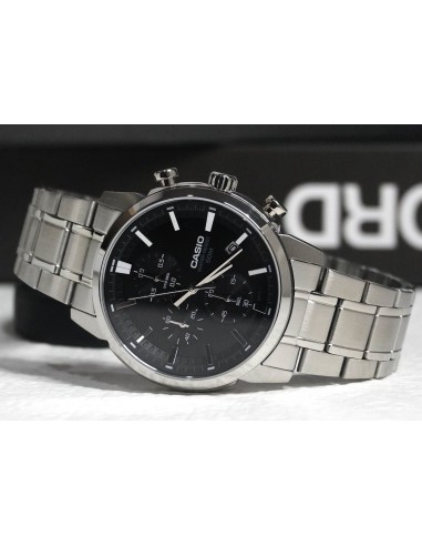 reloj cronógrafo hombre Casio MTP-E510D-1A1 42mm 50m WR correa de acero