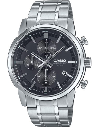 reloj cronógrafo hombre Casio MTP-E510D-1A1 42mm 50m WR correa de acero