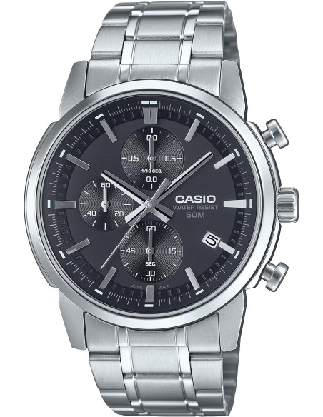 reloj cronógrafo hombre Casio MTP-E510D-1A1 42mm 50m WR correa de acero