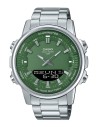 reloj hombre Casio AMW-880D-3A 47mm Hora Mundial 50m WR correa de acero 10 años batería