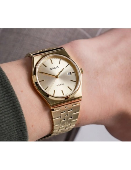 reloj clásico hombre Casio MTP-B145G-9A 80’s style 35mm 50m WR correa de acero