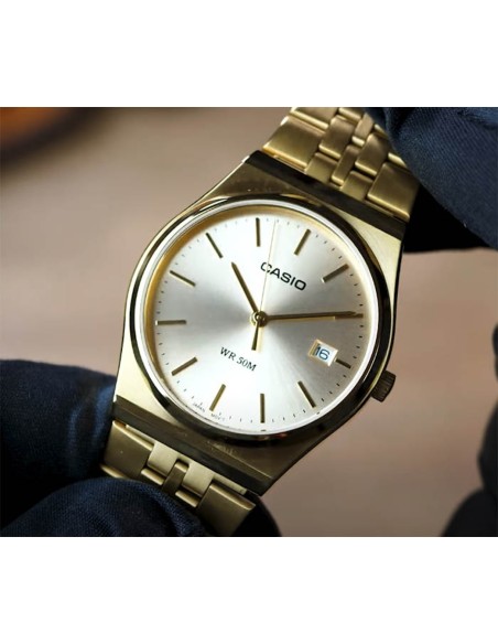 reloj clásico hombre Casio MTP-B145G-9A 80’s style 35mm 50m WR correa de acero