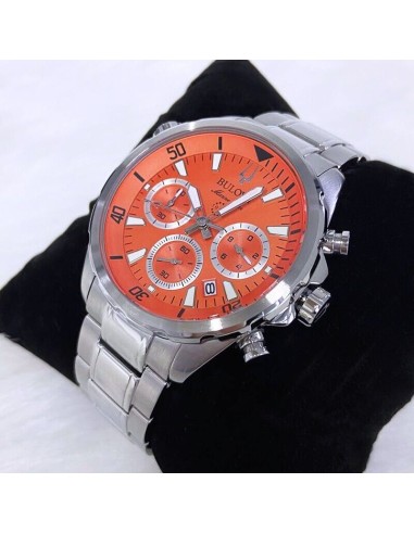 reloj cronógrafo hombre Bulova Marine Star  96B395 44mm 100m WR cristal de zafiro correa de acero