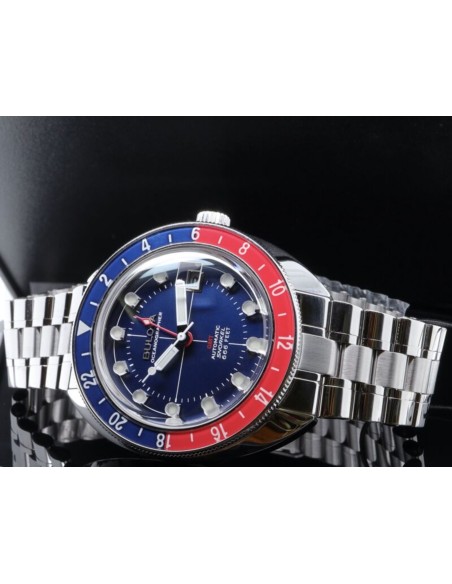 reloj automático hombre Bulova Oceanographer Devil Diver GMT 96B405 41mm 200m WR cristal de zafiro correa de acero