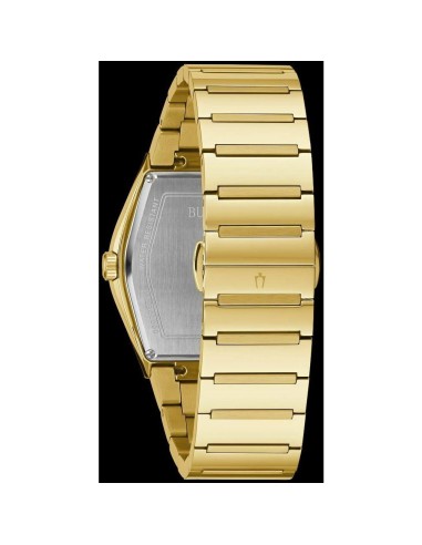 reloj hombre Bulova Futuro Gemini 97A164 Cuarzo acero inoxidable PVD Dorado dial negro