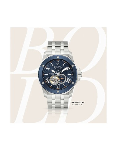 reloj automático buceo  hombre Bulova Marine Star 98A302 45mm 200m WR correa de acero