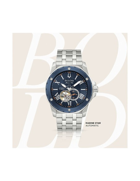 reloj automático buceo  hombre Bulova Marine Star 98A302 45mm 200m WR correa de acero