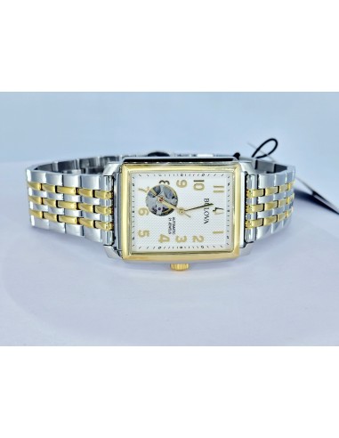 reloj automático hombre Bulova Sutton Open Heart 98A308 33mm 30m WR correa de acero