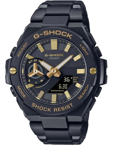reloj solar bluetooth  Casio G-SHOCK G-STEEL Bluetooth Solar GST-B500BD-1A9 200m WR Hora Mundial