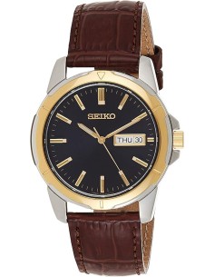 reloj clásico hombre Seiko Essentials SUR360 39.6mm 100m WR correa de cuero cuarzo
