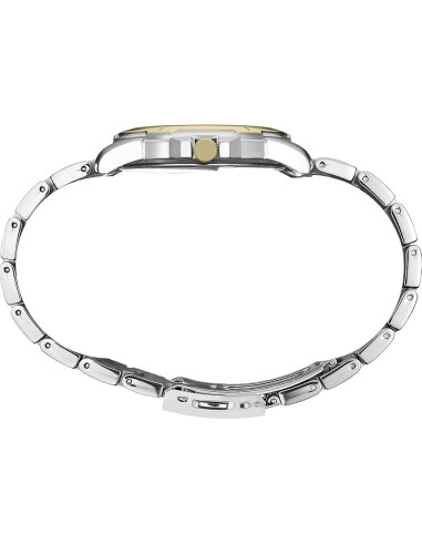 reloj clásico hombre Seiko Essentials SUR356 39.6mm 100m WR correa de acero dos tonos