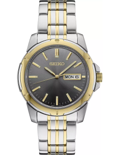reloj clásico hombre Seiko Essentials SUR356 39.6mm 100m WR correa de acero dos tonos