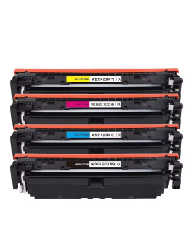 4 toner Compatibles HP W2200X W2201X W2202X W2203X/ 220X para HP Color LaserJet Pro 4202 / MFP 4302 / MFP 4303