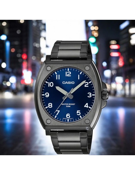 reloj clásico hombre Casio MTP-E730B-2A 43.40mm 50m WR acero inoxidable con baño de iones manecillas luminosas