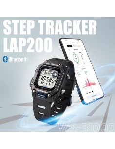 reloj cronómetro deportivo Bluetooth unisex Casio StepTracker WS-B1000-1A 41.3mm Smartlink 100m WR correa de resina 2