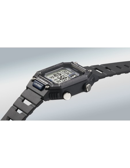 reloj cronómetro deportivo Bluetooth unisex Casio StepTracker WS-B1000-1A 41.3mm Smartlink 100m WR correa de resina