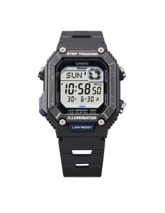reloj cronómetro deportivo Bluetooth unisex Casio StepTracker WS-B1000-1A 41.3mm Smartlink 100m WR correa de resina