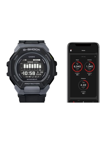 Bluetooth Casio G-Shock G-Squad GBD-300-1JF  JDM 200m WR Tiempos de Vuelta Acelerómetro