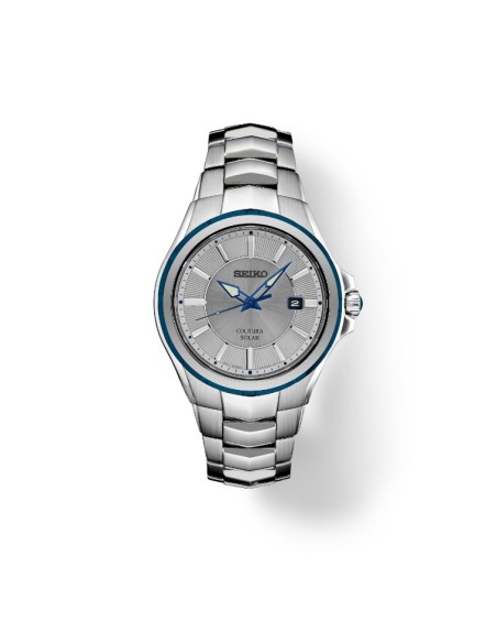 reloj hombre solar Seiko Coutura SNE565 42.5mm 100m WR cristal de zafiro correa de acero (hasta 10 meses sin recarga)