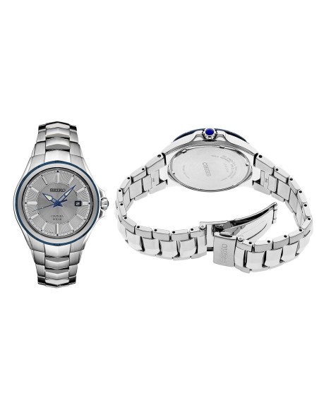 reloj hombre solar Seiko Coutura SNE565 42.5mm 100m WR cristal de zafiro correa de acero (hasta 10 meses sin recarga)