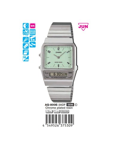 copy of reloj unisex Casio Classic AQ-800E-3AJF JDM 32.1mm Hora dual alarma cronógrafo JDM (mercado interior japonés)