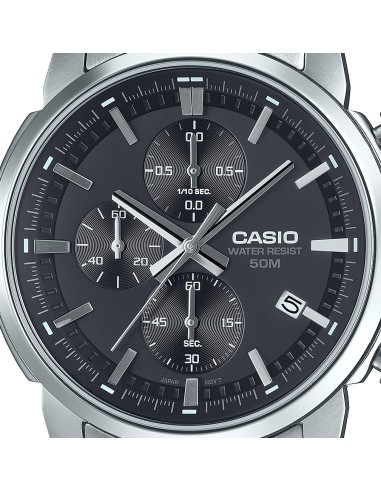 reloj cronógrafo hombre Casio MTP-E510D-1A1 42mm 50m WR correa de acero