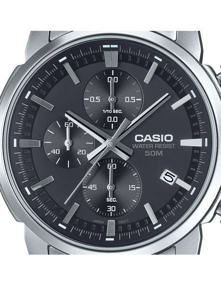 reloj cronógrafo hombre Casio MTP-E510D-1A1 42mm 50m WR correa de acero