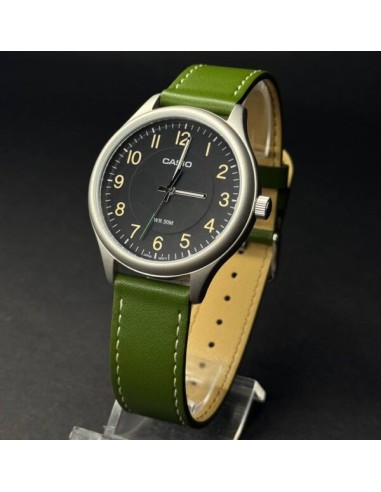 reloj clásico hombre Casio MTP-B160L-1B1 39mm 50m WR correa de cuero