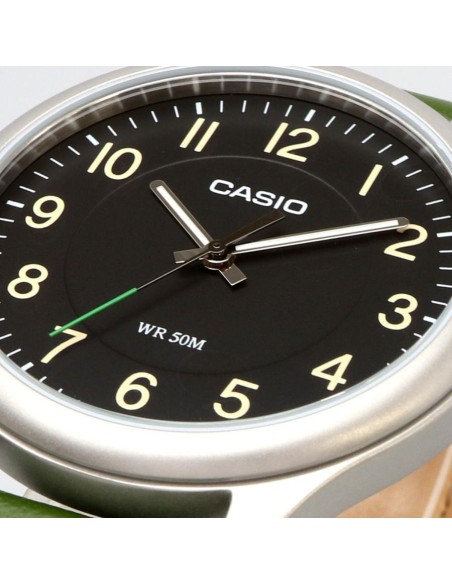 reloj clásico hombre Casio MTP-B160L-1B1 39mm 50m WR correa de cuero