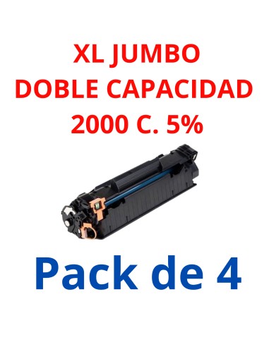 4 Toner Compatibles HP CF244XL / 44A XL (alta capacidad / jumbo) para HP LaserJet Pro M15, M17, M28 2000c. 5%