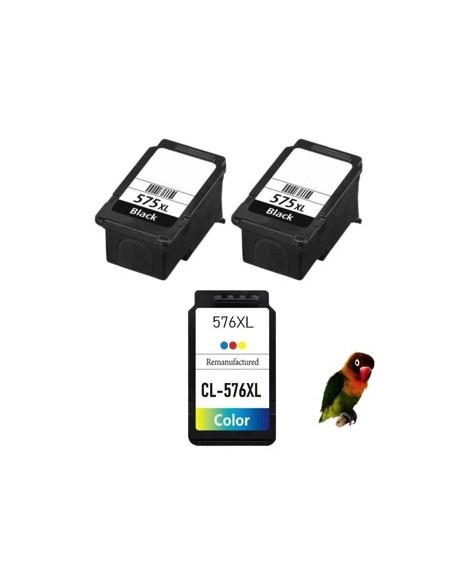 pack 2 Tintas Compatibles para Canon PG575XL + CL576XL para Pixma TR4750i, TR4751i, TS3550i, TS3551i PG-575XL + CL-576XL