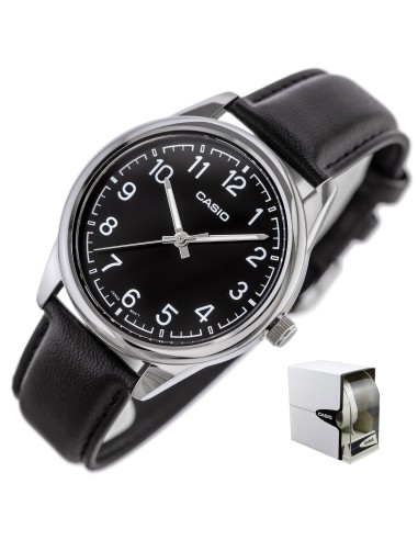 Reloj analógico Casio MTP-V005L-1B4 correa de cuero color negro