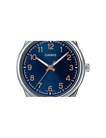 Reloj analógico hombre Casio MTP-V005L-2B4 40mm dial azul correa de cuero