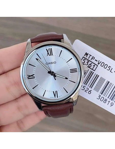 copy of Reloj analógico Casio MTP-V005L-1B4 correa de cuero color negro