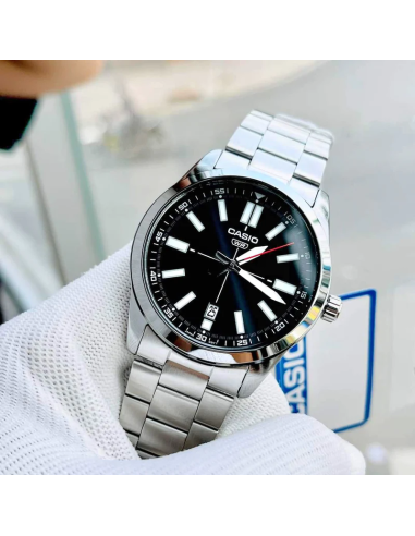 Reloj deportivo Casio MTP-VD02D-1E analógico de acero inoxidable 48×41×9,6 mm