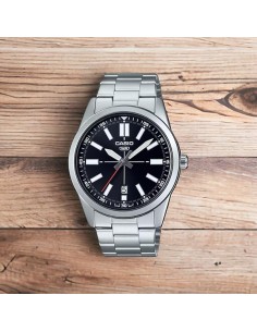 Reloj deportivo Casio MTP-VD02D-1E analógico de acero inoxidable 48×41×9,6 mm