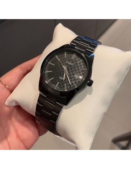 copy of reloj hombre analógico Casio Gunmetal MTP-VD03B-2A 41mm baño de iones correa de acero
