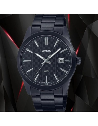 Reloj hombre analógico Casio Gunmetal MTP-VD03B-1A 41mm baño de iones correa de acero