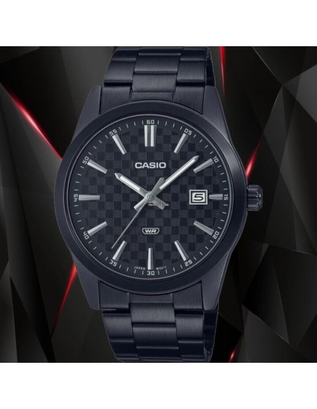 Reloj hombre analógico Casio Gunmetal MTP-VD03B-1A 41mm baño de iones correa de acero