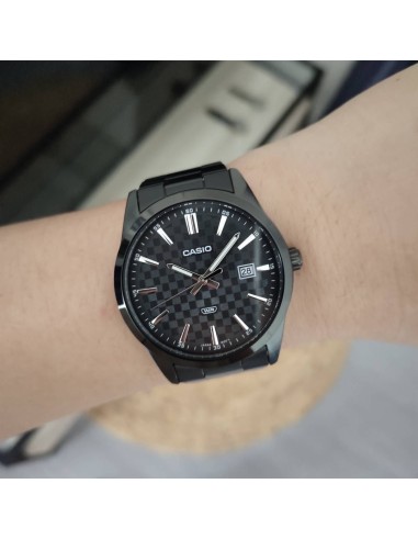 Reloj hombre analógico Casio Gunmetal MTP-VD03B-1A 41mm baño de iones correa de acero