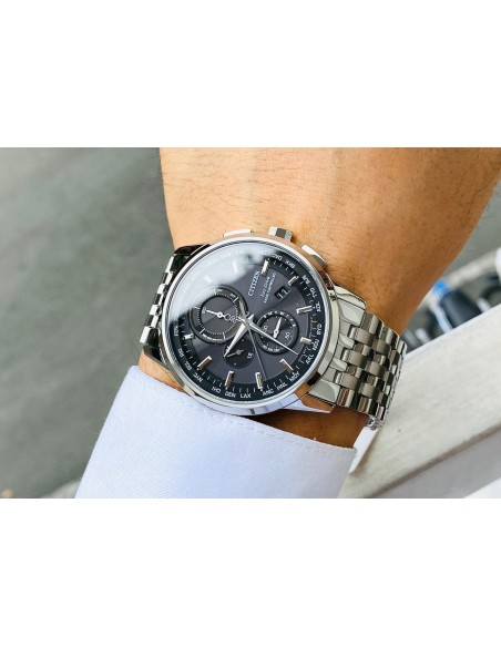reloj hombre Radiocontrol Citizen AT8110-53E A-T dial negro 43mm Calendario Perpetuo Cristal de Zafiro