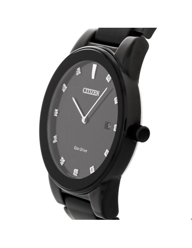 Reloj hombre Citizen Eco-Drive Mens Axiom Series AU1065-58G Diamond 40mm Baño de iones
