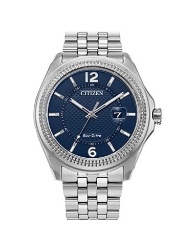 Reloj hombre Citizen Eco-drive Corso AW1740-54L 42mm dial azul correa de acero 100m WR movimiento Ecodrive