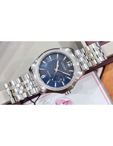 Reloj hombre Citizen Eco-drive Corso AW1740-54L 42mm dial azul correa de acero 100m WR movimiento Ecodrive