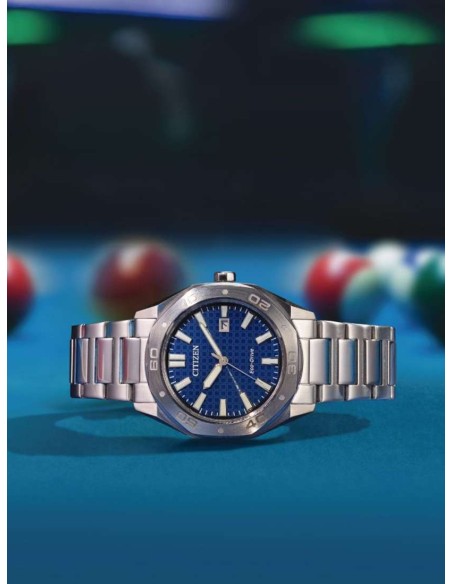 reloj hombre Citizen Weekender BM7630-80L 41mm 100m WR correa de acero movimiento Eco-Drive (funciona con energía solar o luz)