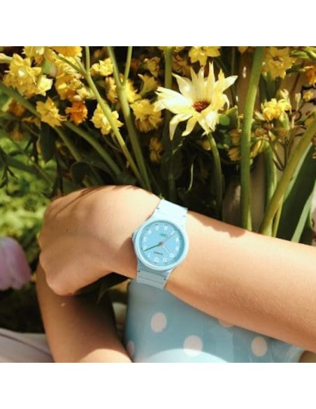 reloj analógico moda mujer y niños Casio LQ-24B-2B 36.1 × 31.5 × 7.8 mm correa de silicona