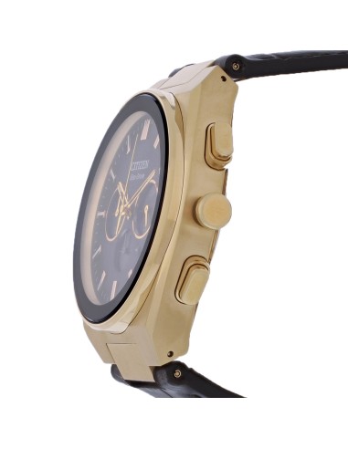 Citizen Eco-Drive Axiom CA4583-01E 43mm 50m WR cristal de zafiro correa de cuero movimiento Eco-Drive