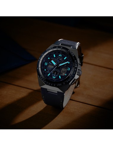 reloj aviador radiocontrol Citizen Promaster Skyhawk A-T JY8148-08L 46m 200m WR cristal de zafiro