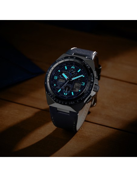 reloj aviador radiocontrol Citizen Promaster Skyhawk A-T JY8148-08L 46m 200m WR cristal de zafiro